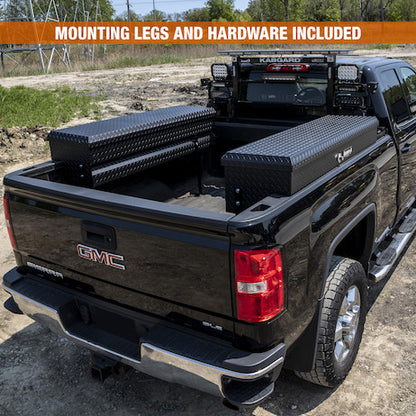 Buyers Products 56-in x 13-in x 16-in Textured Matte Black Diamond Tread Aluminum Lo-Sider Truck Tool Box - 1733025