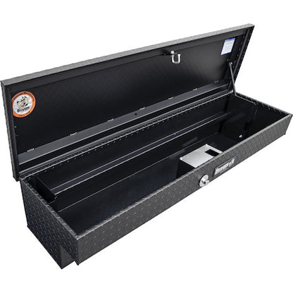 Buyers Products 56-in x 13-in x 16-in Textured Matte Black Diamond Tread Aluminum Lo-Sider Truck Tool Box - 1733025