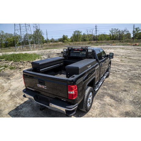 Buyers Products 56-in x 13-in x 16-in Textured Matte Black Diamond Tread Aluminum Lo-Sider Truck Tool Box - 1733025