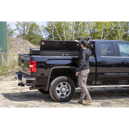 Buyers Products 56-in x 13-in x 16-in Textured Matte Black Diamond Tread Aluminum Lo-Sider Truck Tool Box - 1733025