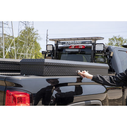 Buyers Products 56-in x 13-in x 16-in Textured Matte Black Diamond Tread Aluminum Lo-Sider Truck Tool Box - 1733025