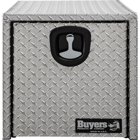 Buyers Products 18-in x 18-in x 18-in Diamond Tread Aluminum Underbody Truck Box with 3-Point Latch - 1735101