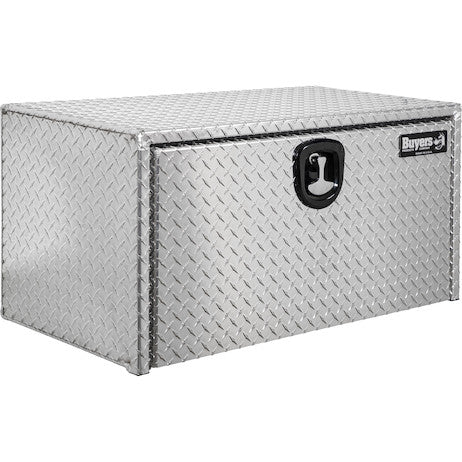 Buyers Products 36-in x 18-in x 18-in Diamond Tread Aluminum Underbody Truck Box with 3-Point Latch - 1735105