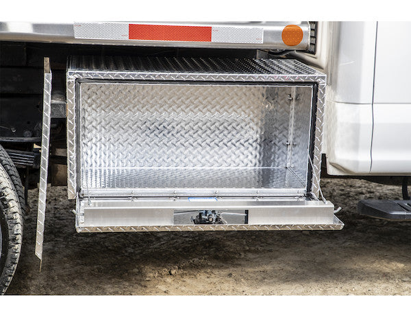 Buyers Products 36-in x 18-in x 18-in Diamond Tread Aluminum Underbody Truck Box with 3-Point Latch - 1735105