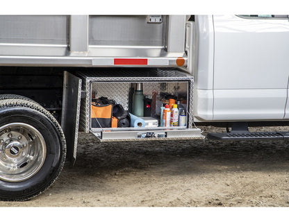 Buyers Products 36-in x 18-in x 18-in Diamond Tread Aluminum Underbody Truck Box with 3-Point Latch - 1735105