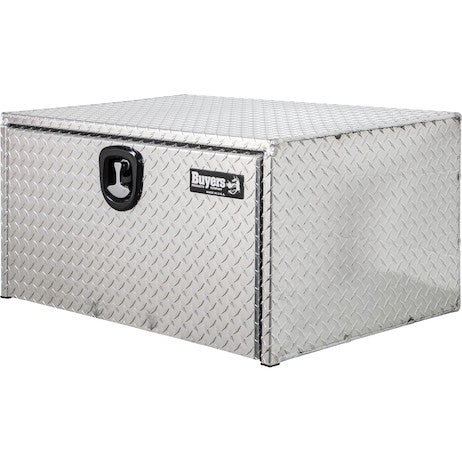Buyers Products 36-in x 18-in x 24-in Diamond Tread Aluminum Underbody Truck Box with 3-Point Latch - 1735119