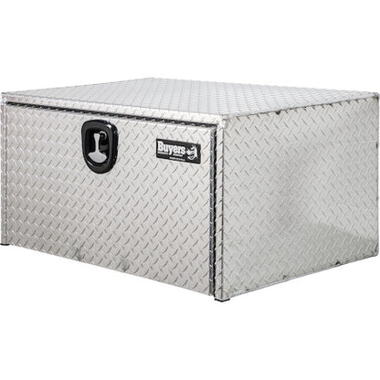 Buyers Products 36-in x 18-in x 24-in Diamond Tread Aluminum Underbody Truck Box with 3-Point Latch - 1735119