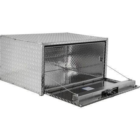 Buyers Products 36-in x 18-in x 24-in Diamond Tread Aluminum Underbody Truck Box with 3-Point Latch - 1735119