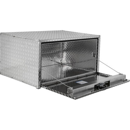 Buyers Products 36-in x 18-in x 24-in Diamond Tread Aluminum Underbody Truck Box with 3-Point Latch - 1735119