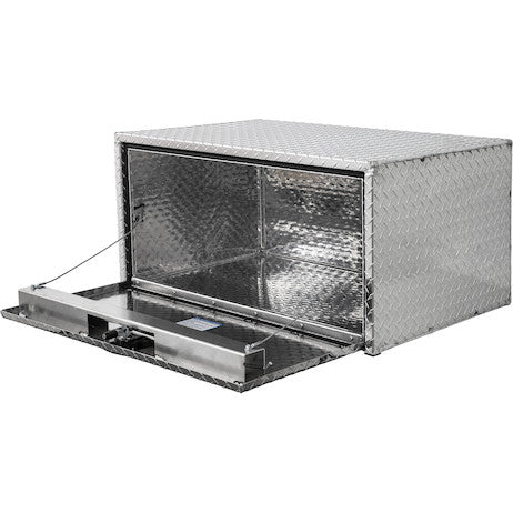 Buyers Products 36-in x 18-in x 24-in Diamond Tread Aluminum Underbody Truck Box with 3-Point Latch - 1735119