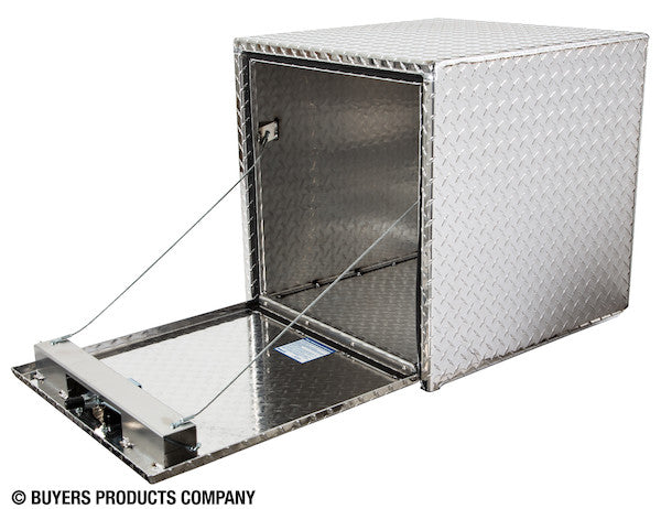 Buyers Products 24-in x 24-in x 24-in Diamond Tread Aluminum Underbody Truck Box with 3-Point Latch - 1735130