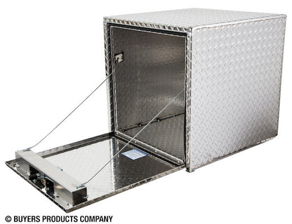 Buyers Products 24-in x 24-in x 24-in Diamond Tread Aluminum Underbody Truck Box with 3-Point Latch - 1735130