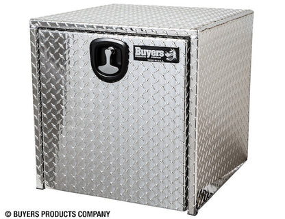 Buyers Products 24-in x 24-in x 24-in Diamond Tread Aluminum Underbody Truck Box with 3-Point Latch - 1735130