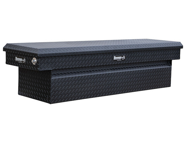 Buyers Products 23x20x71-in Textured Matte Black Diamond Tread Aluminum Crossover Truck Tool Box - 1739415