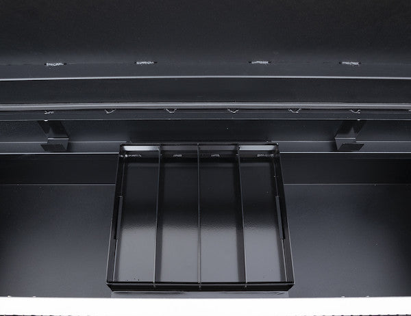 Buyers Products 71-in x 18-in x 20-in Gloss Black Diamond Tread Aluminum Crossover Truck Tool Box - 1729410