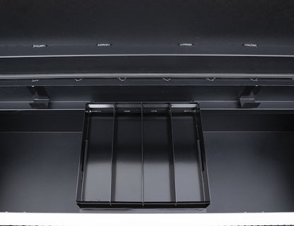 Buyers Products 13x20x63-in Gloss Black Diamond Tread Aluminum Crossover Truck Tool Box - 1729430