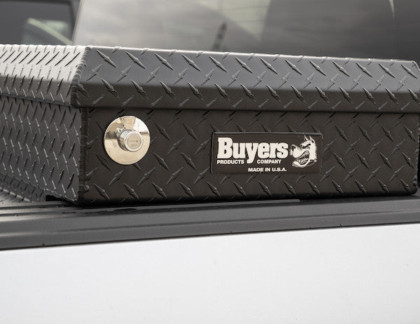 Buyers Products 23x20x71-in Textured Matte Black Diamond Tread Aluminum Crossover Truck Tool Box - 1739415