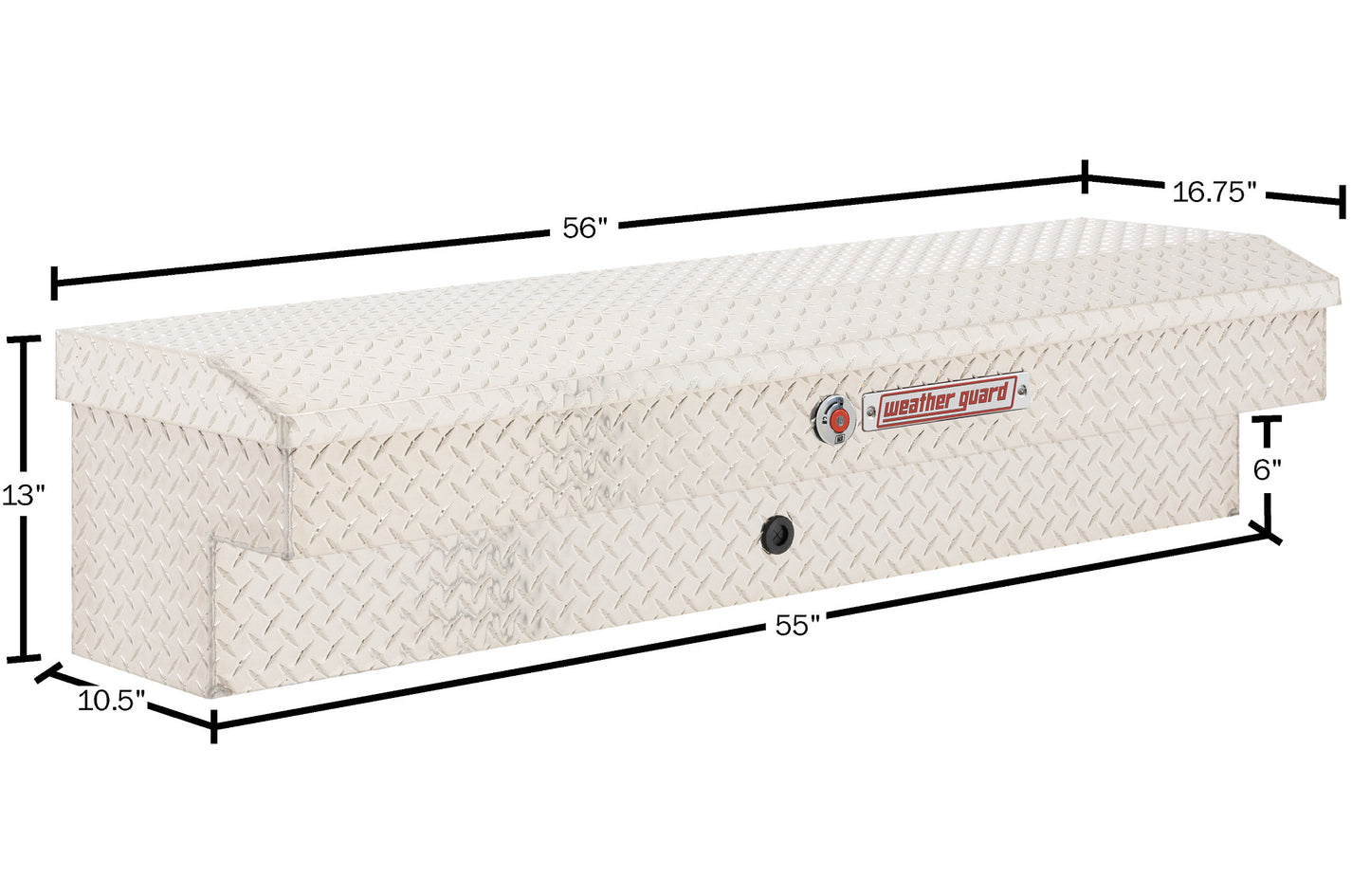 Weather Guard Side Mount Tool Box 56x17x13 Aluminum Standard Model 174-0-04