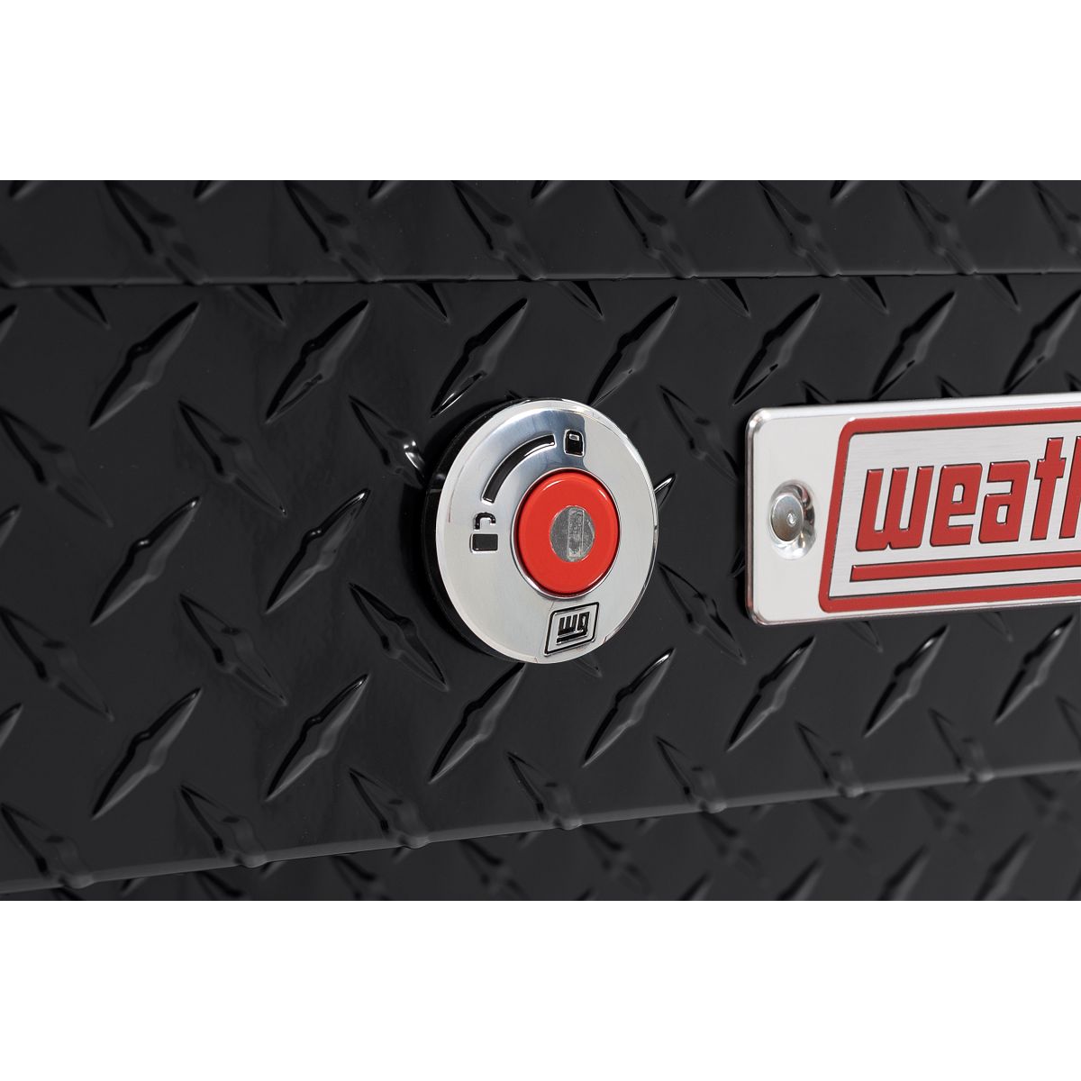 Weather Guard Side Mount Tool Box 56x17x13 Gloss Black Aluminum Standard Model 174-5-04