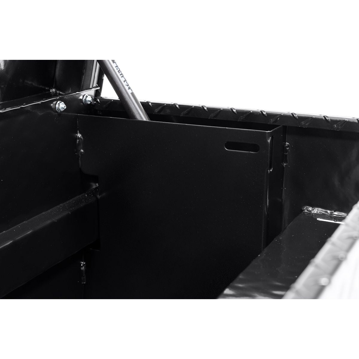 Weather Guard Side Mount Tool Box 56x17x13 Gloss Black Aluminum Standard Model 174-5-04