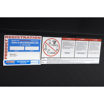 Weather Guard Side Mount Tool Box 56x17x13 Gloss Black Aluminum Standard Model 174-5-04