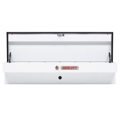 Weather Guard Side Mount Tool Box 56x17x13 White Steel Standard Model 175-3-04
