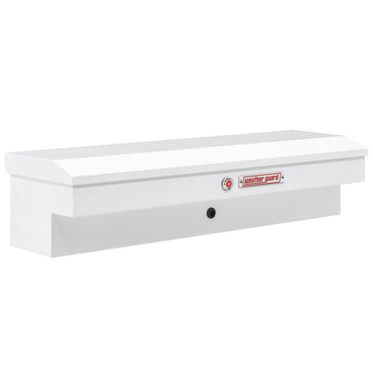 Weather Guard Side Mount Tool Box 56x17x13 White Steel Standard Model 175-3-04