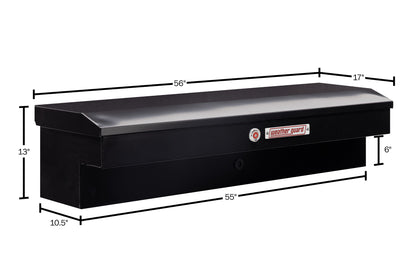 Weather Guard Side Mount Tool Box 56x17x13 Gloss Black Steel Standard Model 175-5-04