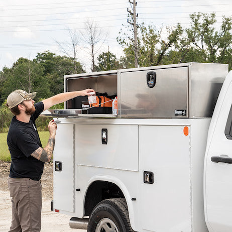 Buyers Products 88-in x 18-in x 16-in Smooth Aluminum Topsider Truck Box - 1751664