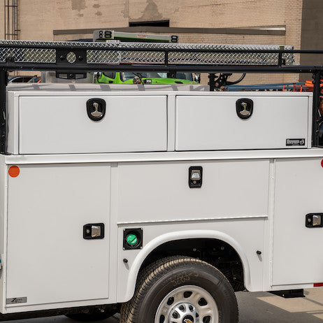 Buyers Products 16x13x72-in White Smooth Aluminum Topsider Truck Box - 1753151
