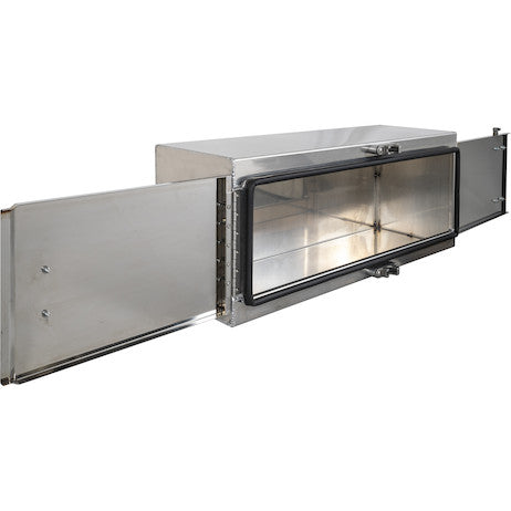 Buyers Products 60-in x 24-in x 24-in Smooth Aluminum Underbody Truck Tool Box - Double Barn Door, Cam Lock Hardware - 1762645