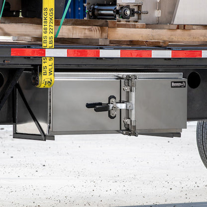 Buyers Products 72-in x 24-in x 24-in Smooth Aluminum Underbody Truck Tool Box - Double Barn Door, Cam Lock Hardware - 1762648