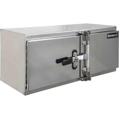 Buyers Products 48-in x 24-in x 24-in Smooth Aluminum Barn Door Underbody Truck Tool Box Series with Stainless Steel Doors - Double Barn Door, Cam Lock Hardware - 1763142