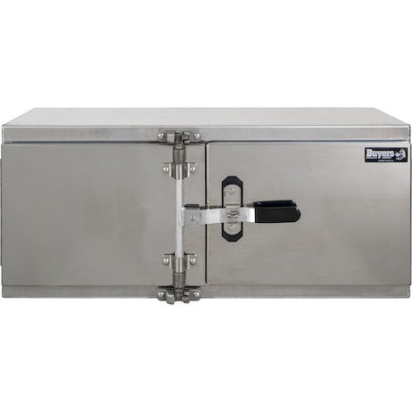 Buyers Products 24x24x60-in Smooth Aluminum Barn Door Underbody Truck Tool Box Series with Stainless Steel Doors - Double Barn Door, Cam Lock Hardware - 1763145