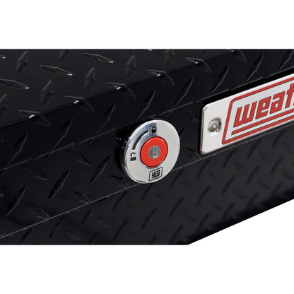 Weather Guard Side Mount Tool Box 56x17x13 Gloss Black Aluminum Low Profile Model 178-5-04
