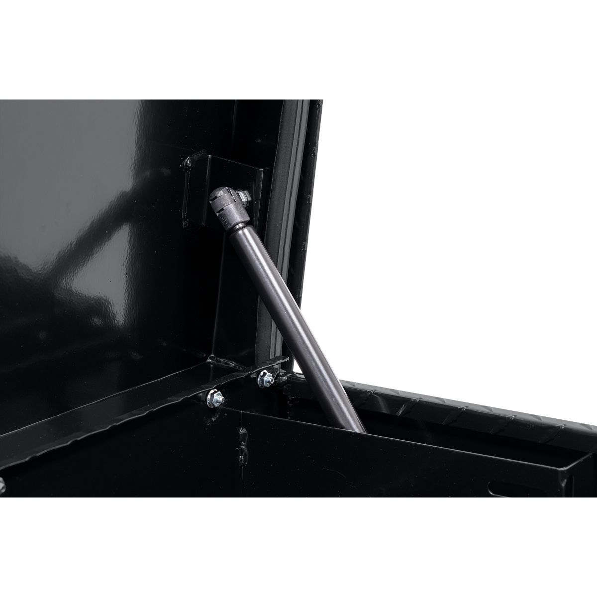 Weather Guard Side Mount Tool Box 56x17x13 Gloss Black Aluminum Low Profile Model 178-5-04