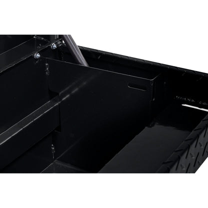 Weather Guard Side Mount Tool Box 56x17x13 Gloss Black Aluminum Low Profile Model 178-5-04