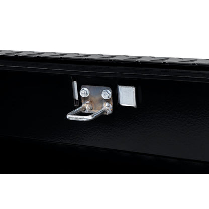 Weather Guard Side Mount Tool Box 56x17x13 Gloss Black Aluminum Low Profile Model 178-5-04