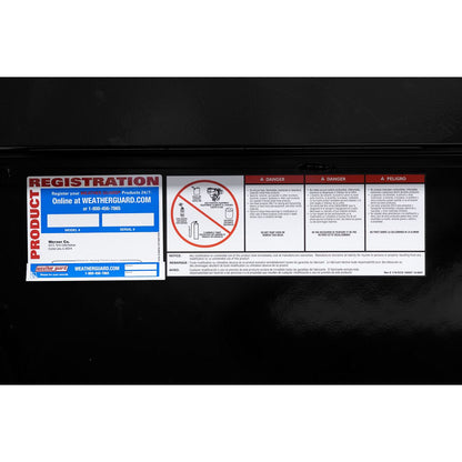 Weather Guard Side Mount Tool Box 56x17x13 Gloss Black Aluminum Low Profile Model 178-5-04