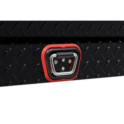 Weather Guard Side Mount Tool Box 56x17x13 Gloss Black Aluminum Low Profile Model 178-5-04