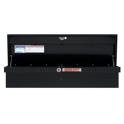 Weather Guard Side Mount Tool Box 56x17x13 Gloss Black Aluminum Low Profile Model 178-5-04