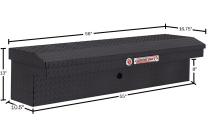 Weather Guard Side Mount Tool Box 56x17x13 Gun Metal Gray Aluminum Low Profile Model 178-6-04