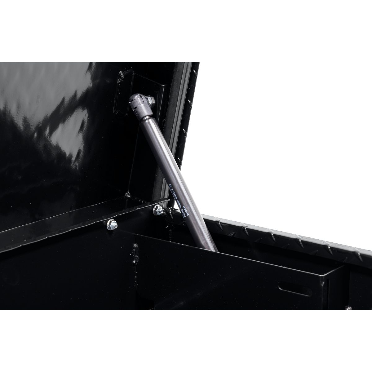 Weather Guard Side Mount Tool Box 41x17x13 Gloss Black Aluminum Low Profile Model 180-5-04