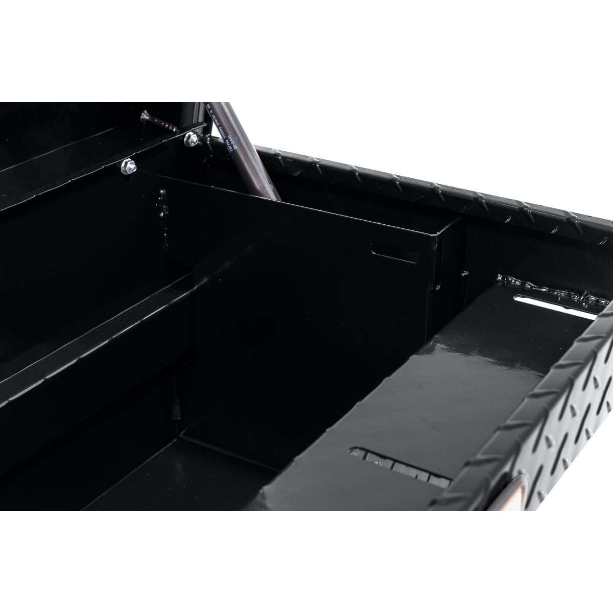 Weather Guard Side Mount Tool Box 41x17x13 Gloss Black Aluminum Low Profile Model 180-5-04