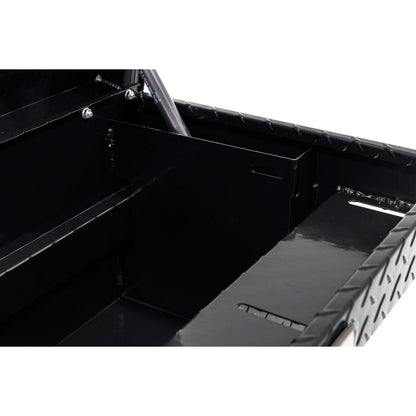 Weather Guard Side Mount Tool Box 41x17x13 Gloss Black Aluminum Low Profile Model 180-5-04
