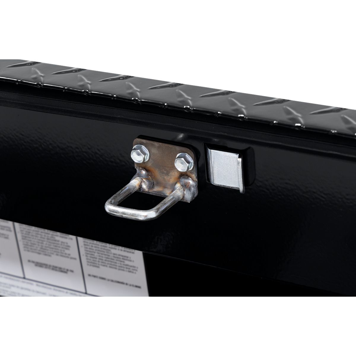 Weather Guard Side Mount Tool Box 41x17x13 Gloss Black Aluminum Low Profile Model 180-5-04