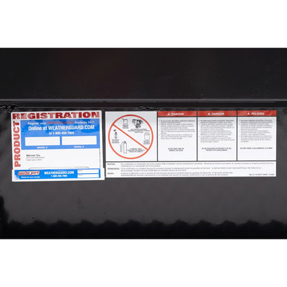 Weather Guard Side Mount Tool Box 41x17x13 Gloss Black Aluminum Low Profile Model 180-5-04