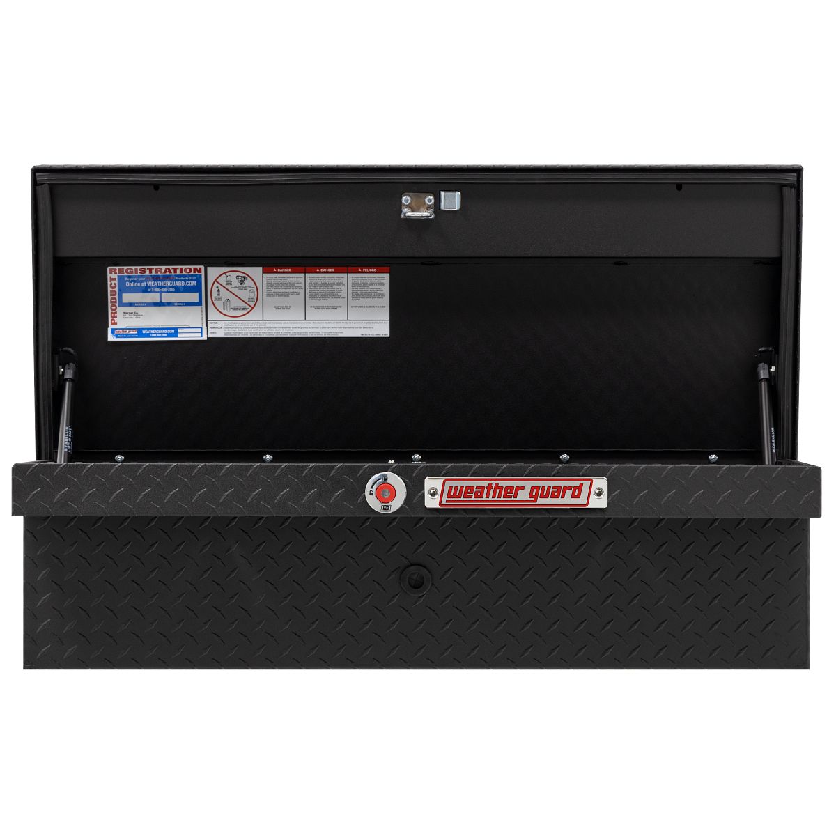 Weather Guard Side Mount Tool Box 41x17x13 Textured Matte Black Aluminum Low Profile Model 180-52-04