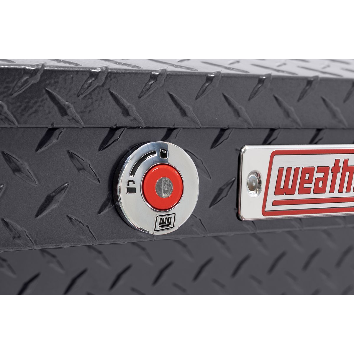 Weather Guard Side Mount Tool Box 41x17x13 Gun Metal Gray Aluminum Low Profile Model 180-6-04