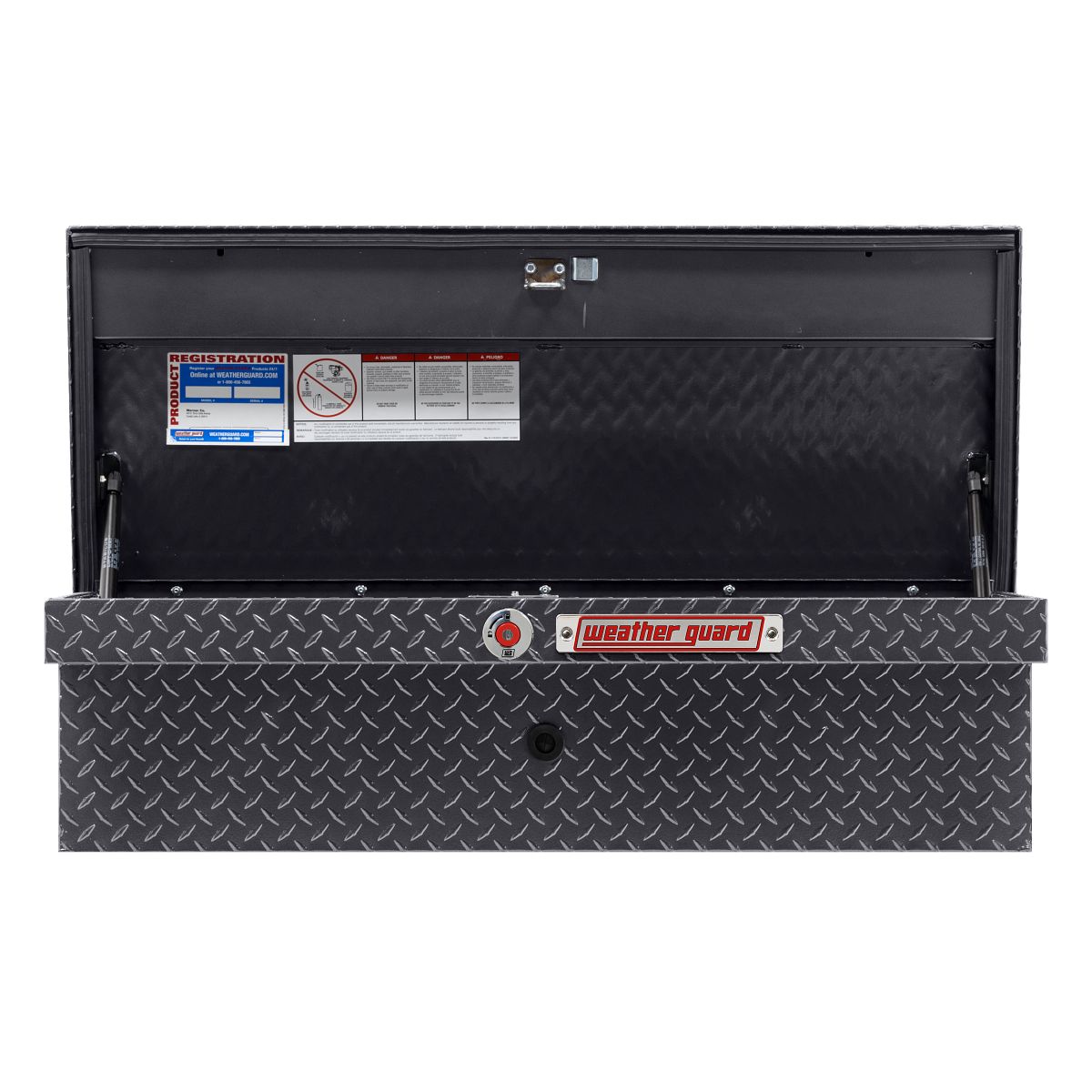 Weather Guard Side Mount Tool Box 41x17x13 Gun Metal Gray Aluminum Low Profile Model 180-6-04